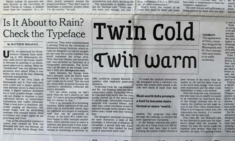 Twin Cities project mentioned in the New York Times
